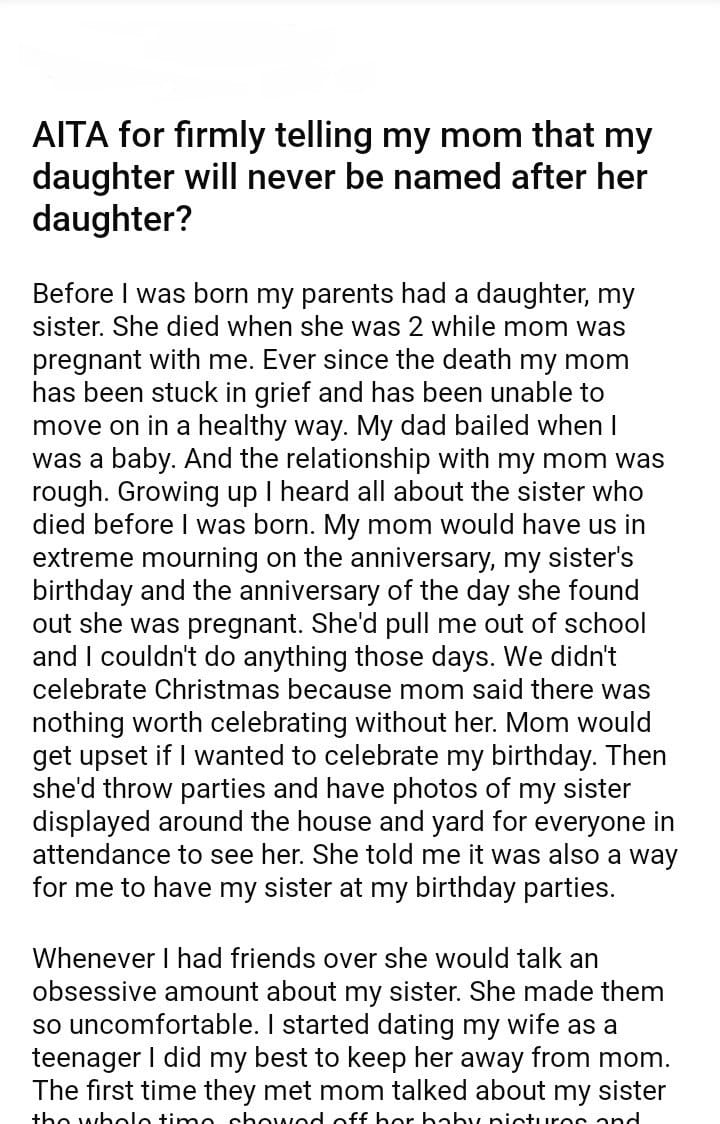 Aita For Firmly Telling My Mom That My Daughter Djotd