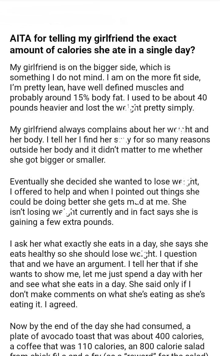 AITA for my girlfriend the exact amount